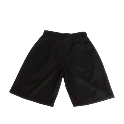 Aria Wide Pleated Shorts in Black