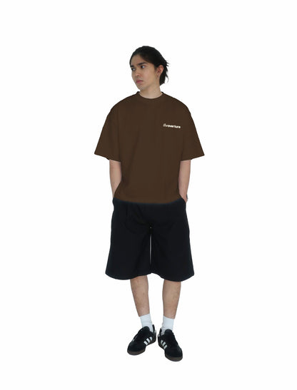 Verse Boxy T-Shirt in Brown