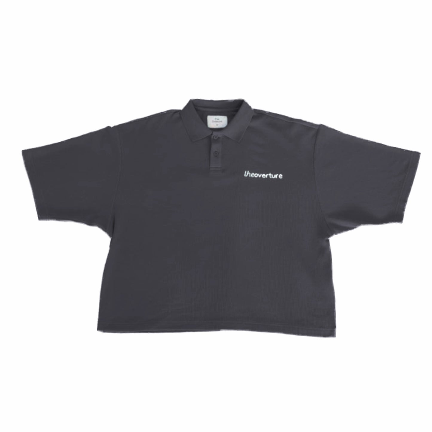 Echo Waffle Knit Polo in Grey