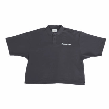 Echo Waffle Knit Polo in Grey